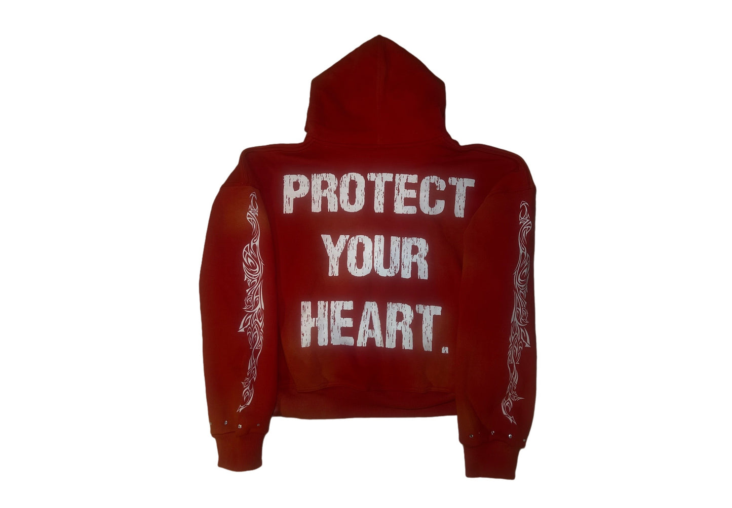Peuramour Red Zip up Hoodie