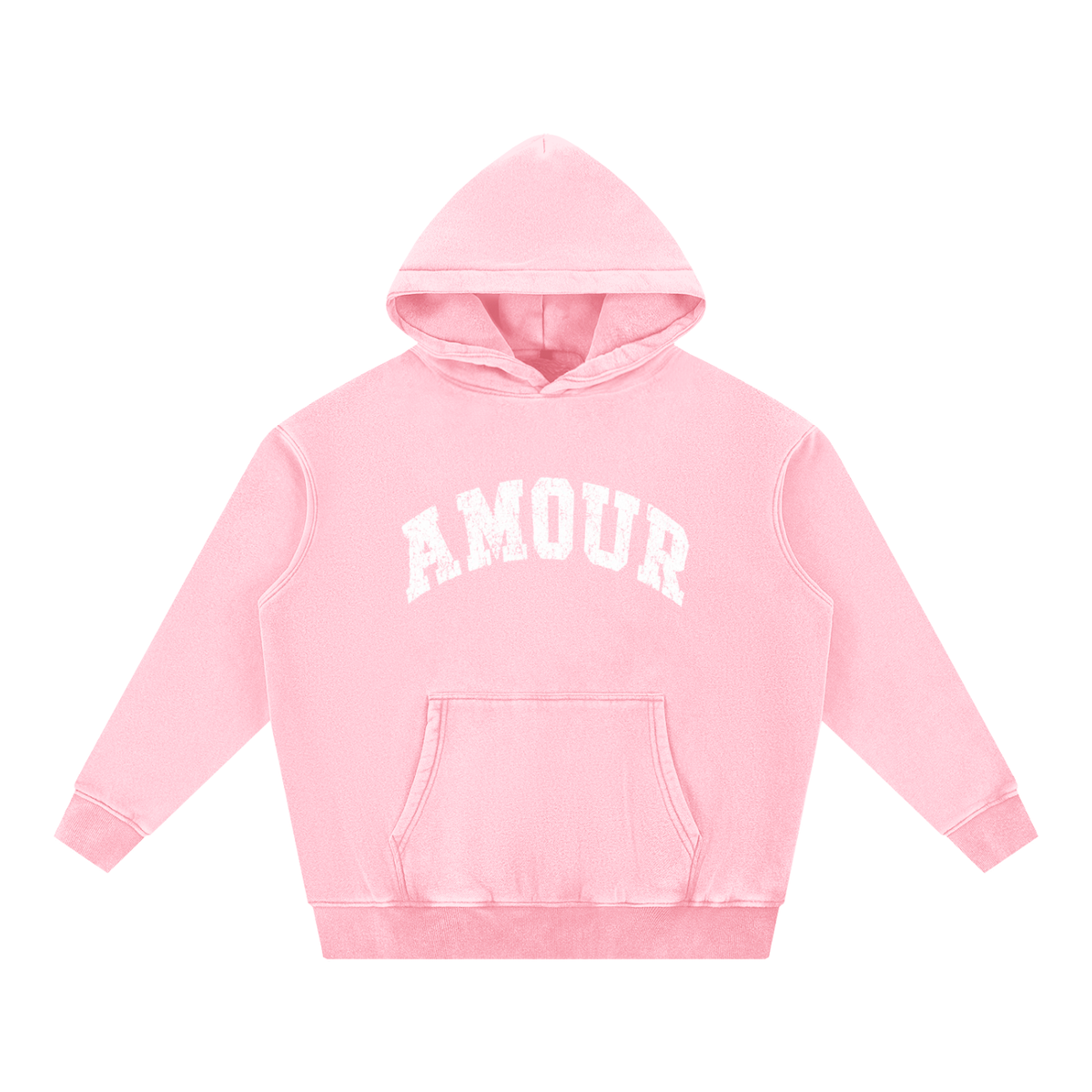 AMOUR Snow Wash Fleece Oversize Hoodie