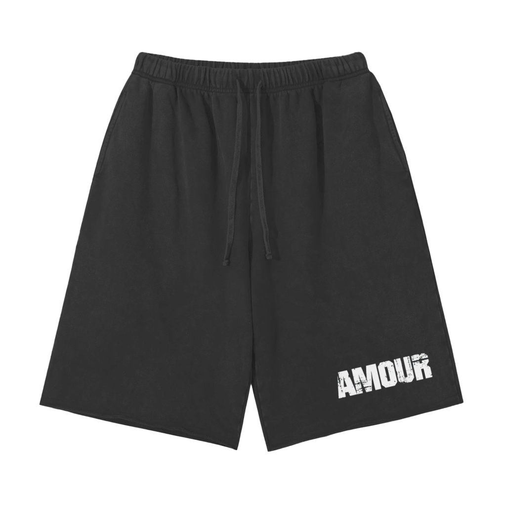 Amour Washed Raw Hem Shorts