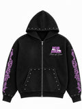 Protect Your Heart Purple and Black Zip up