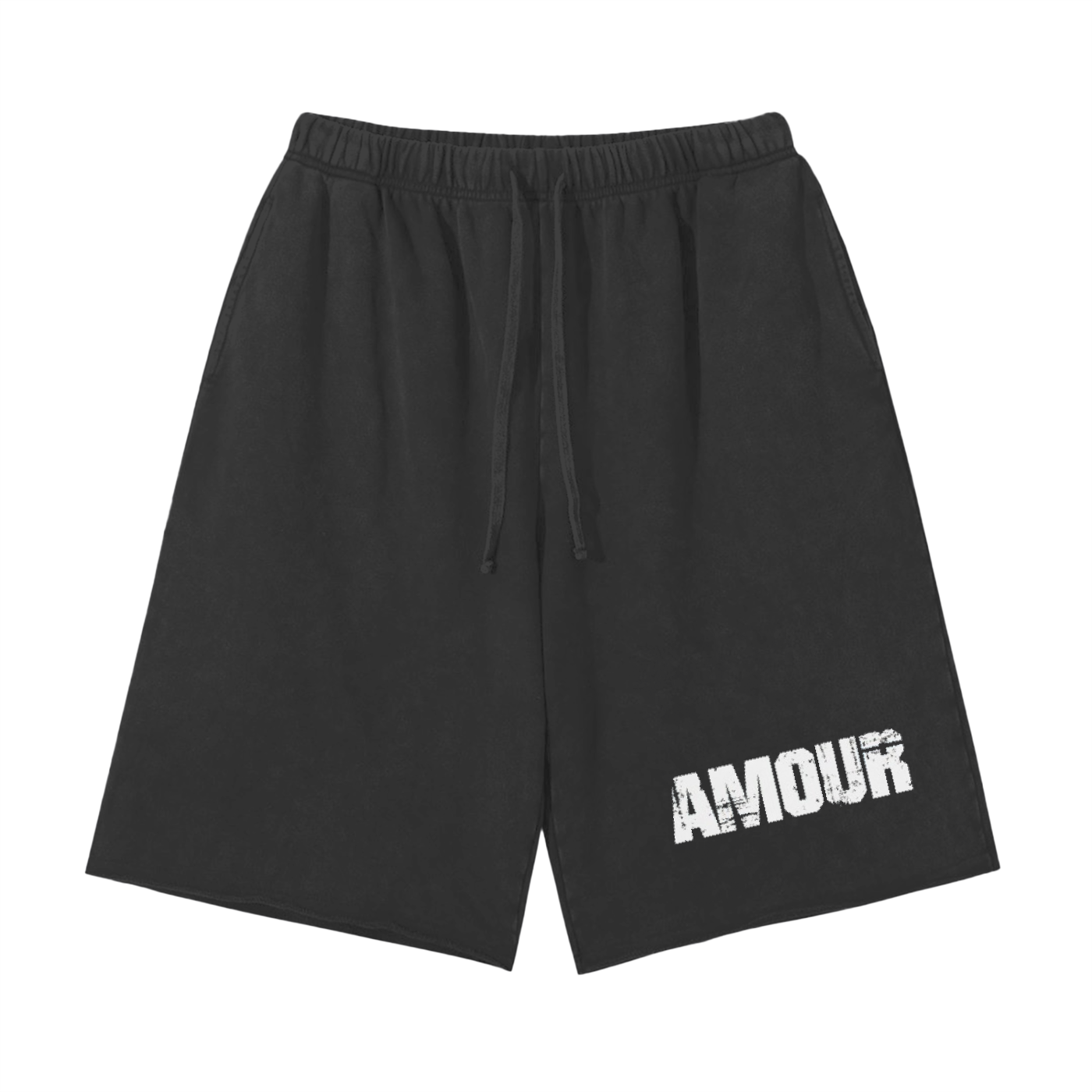 Amour Washed Raw Hem Shorts