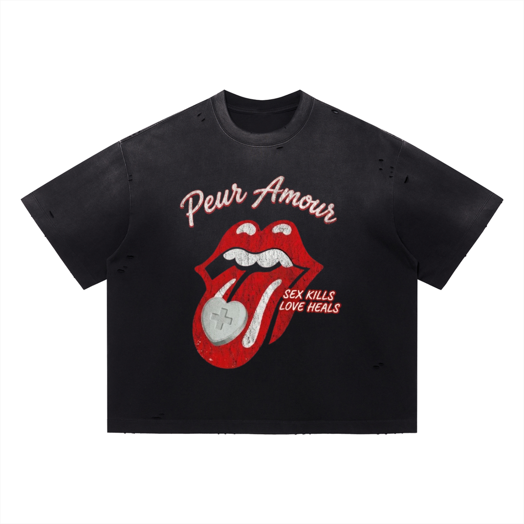 Sex Kills Love Heals Boxy Oversized T-Shirt