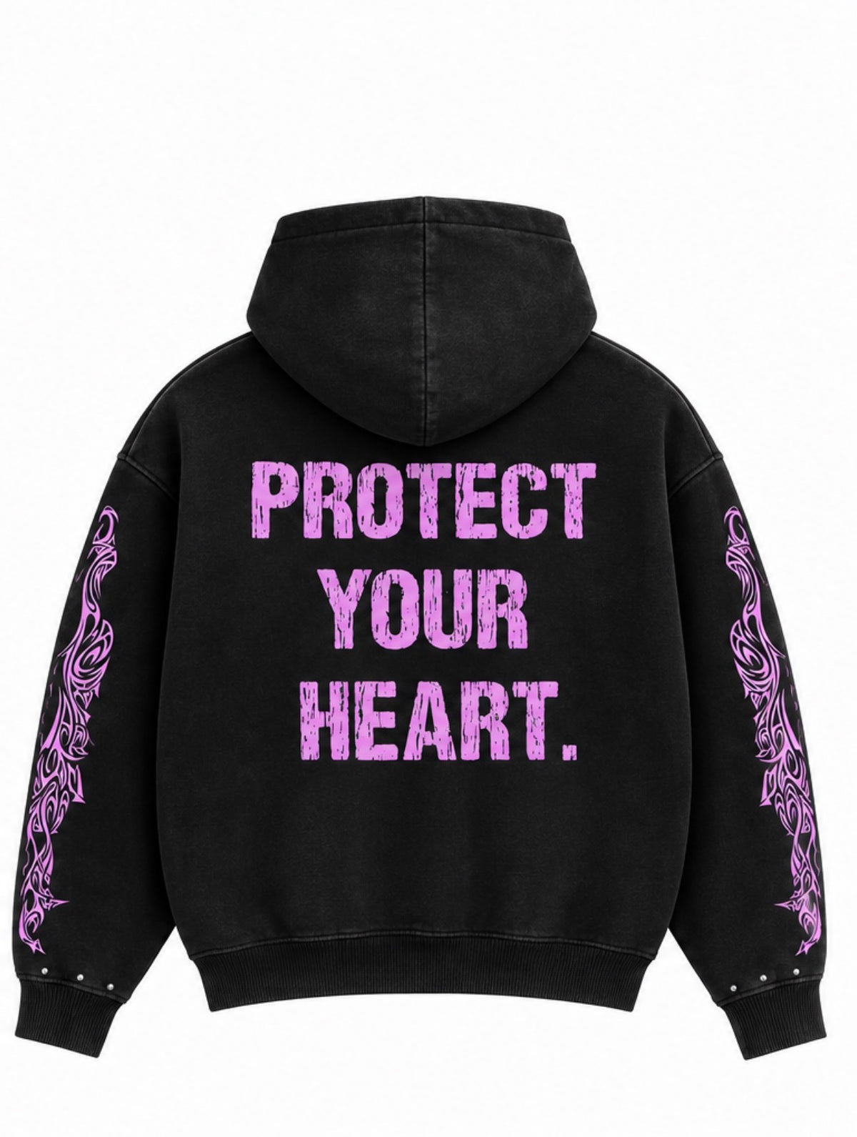 Protect Your Heart Purple and Black Zip up