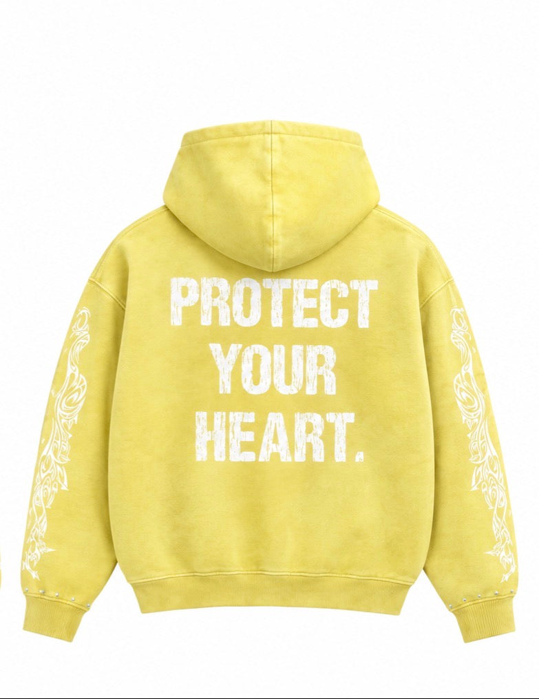 Protect Your Heart Yellow Hoodie