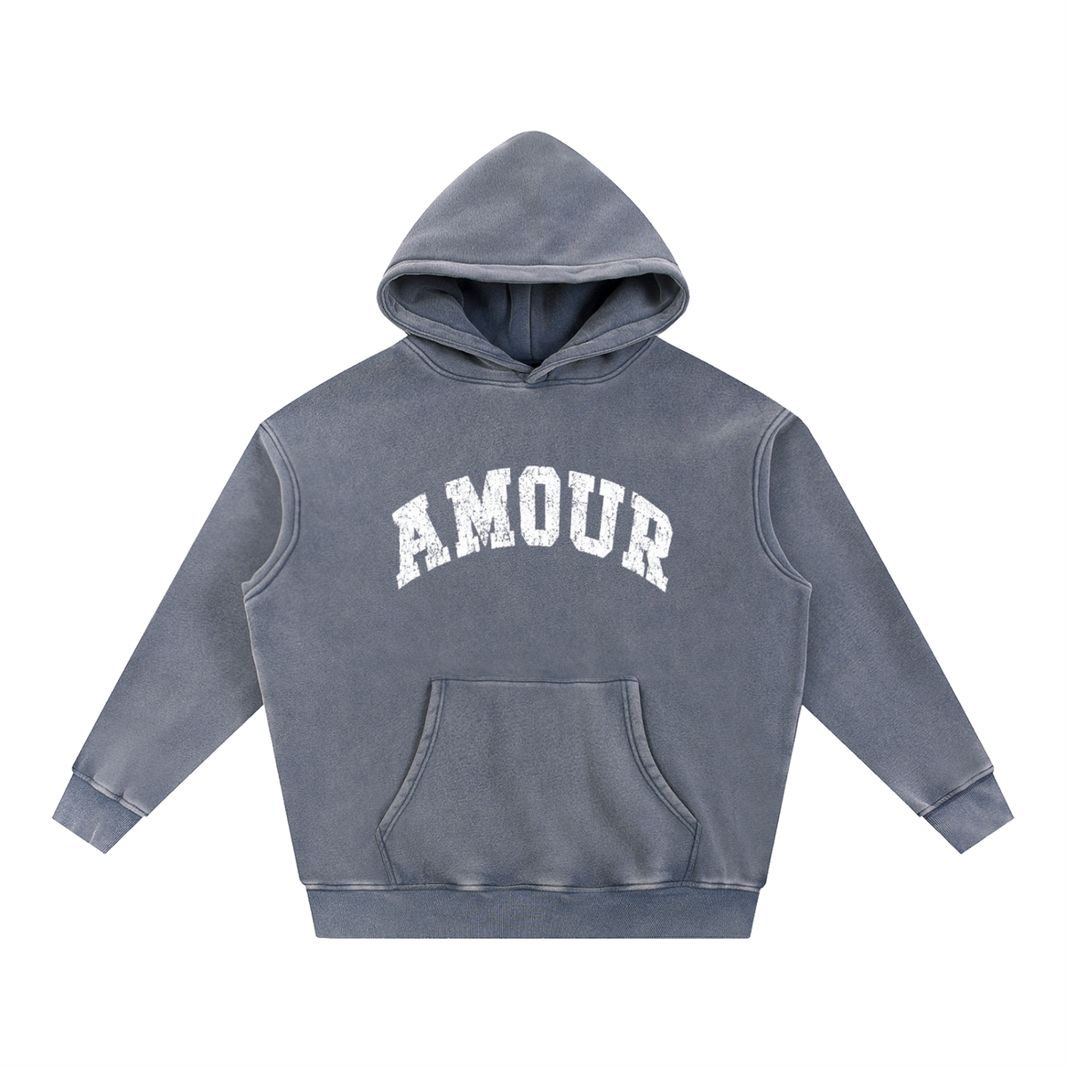 AMOUR Snow Wash Fleece Oversize Hoodie